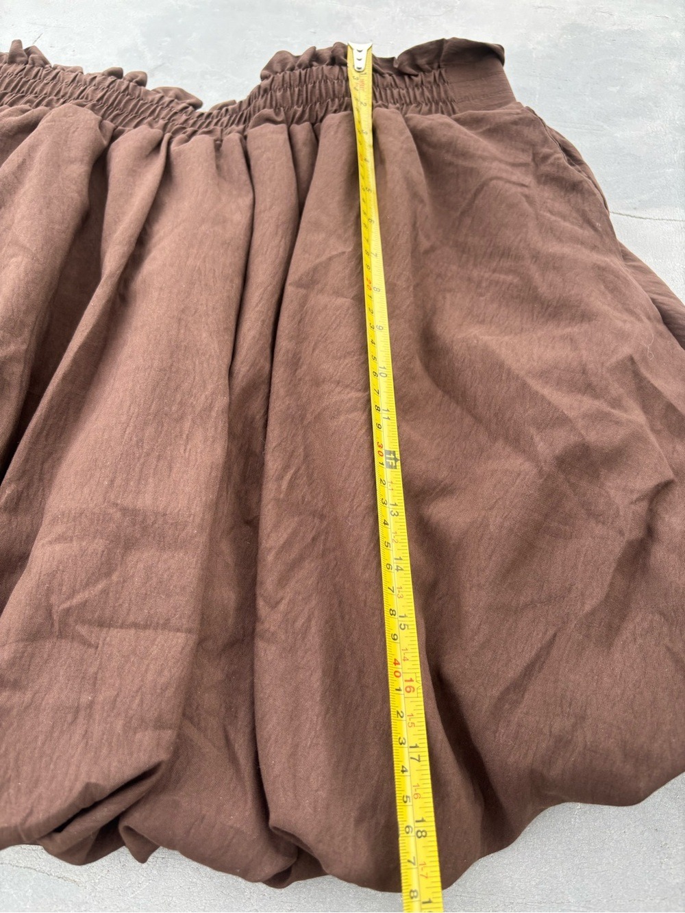 Brown Bubble Hem Skirt Women XL - Picture 12 of 14